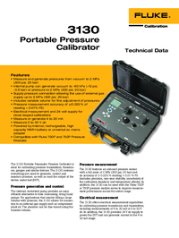 Thumbnail of document Data Sheet - 3130 Portable Pressure Calibrator